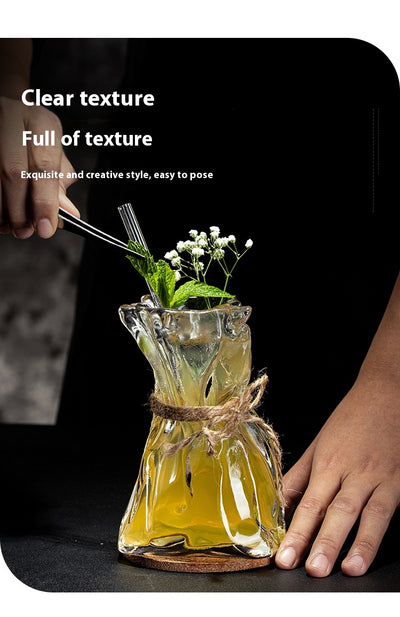 Vaso de Cristal Transparente con Diseño Origami - Image 5