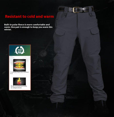 Pantalones Tácticos Invierno Hombre - Forro Polar Impermeables Shark Skin - Image 18