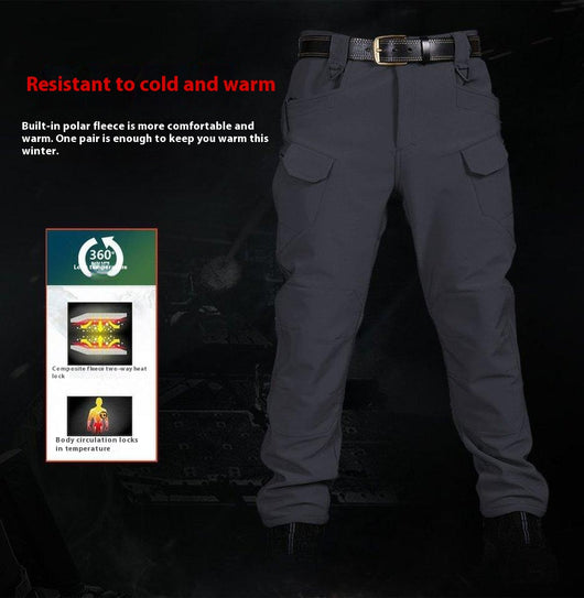 Pantalones Tácticos Invierno Hombre - Forro Polar Impermeables Shark Skin - Image 18