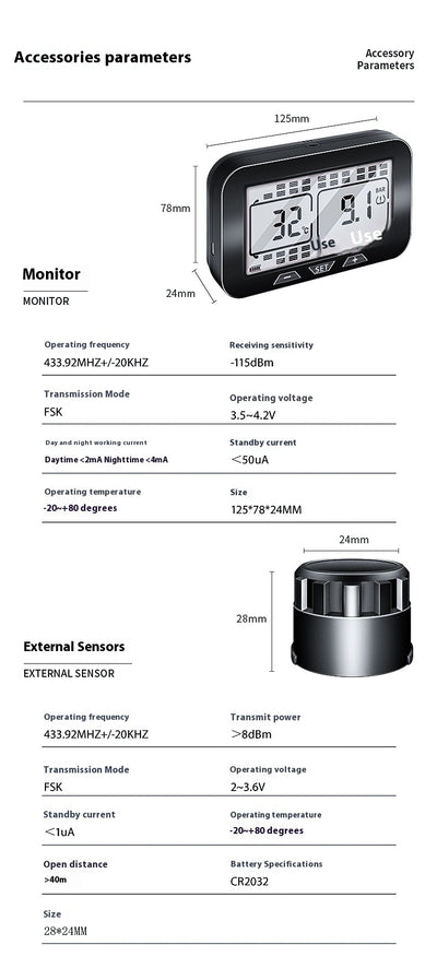 Monitor de Presión de Llantas con Pantalla Digital - Image 9