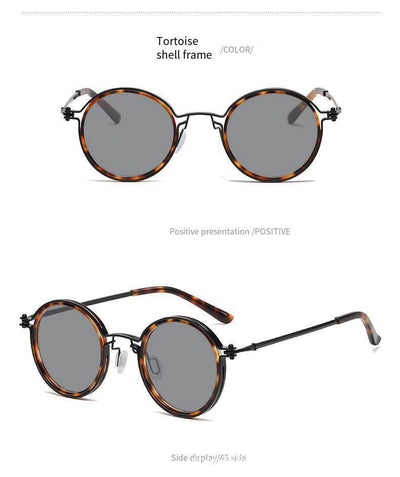 Gafas de Sol Redondas Punk Metal para Hombre - Image 16