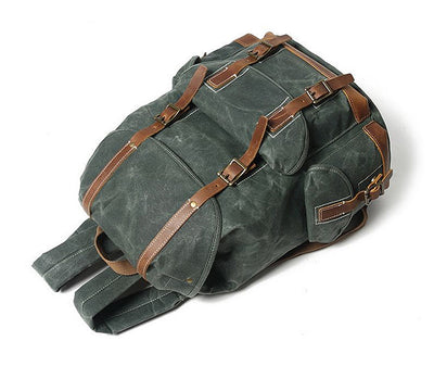 Mochila de Lona Resistente para Viajes y Montaña - Unisex - Image 7
