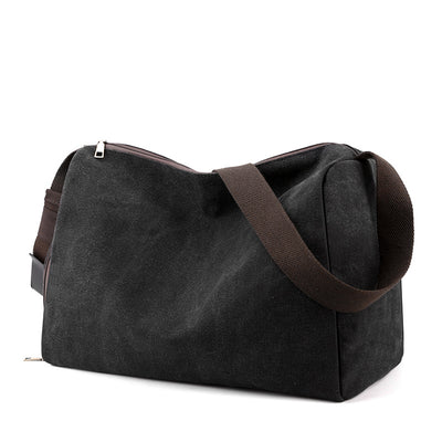 Bolsa Deportiva Retro Canvas de Gran Capacidad con Correa Cruzada - Image 6