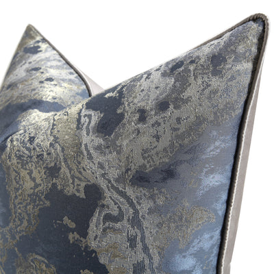 Funda de Almohada Jacquard Pintura China Azul Gris - Image 12