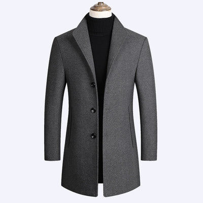 Abrigo de Lana para Hombre Cuello Alto Clásico - Image 7