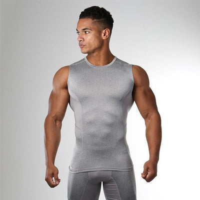 Camiseta de Entrenamiento sin Mangas Elástica de Hombros Anchos de Secado Rápido para Hombre - Image 18