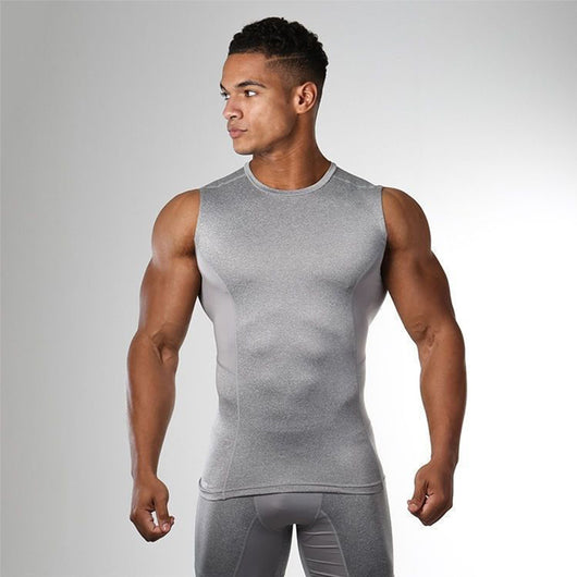 Camiseta de Entrenamiento sin Mangas Elástica de Hombros Anchos de Secado Rápido para Hombre - Image 18
