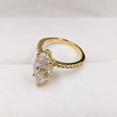 Anillo de Diamante Drop Mosan con Circonitas Brillantes - Image 6