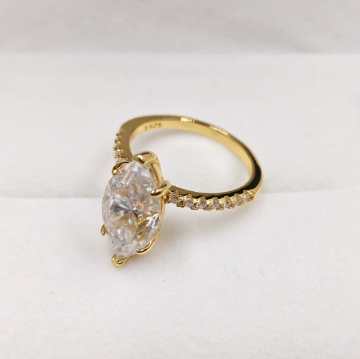 Anillo de Diamante Drop Mosan con Circonitas Brillantes - Image 6