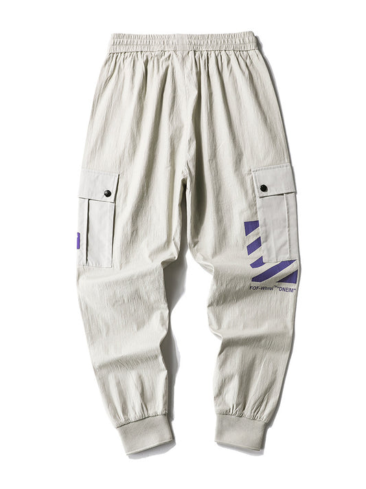 Pantalones Negros de Nueve Puntos para Hombre