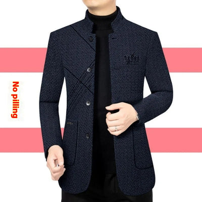 Abrigo Ejecutivo Casual para Hombre - Chaqueta Stand Collar Elegante - Image 8