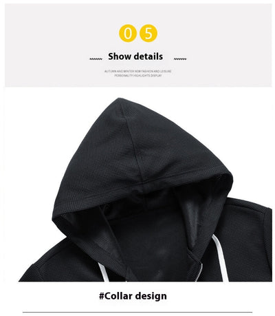 Sudadera Deportiva con Capucha Texturizada Waffle para Hombre - Image 13