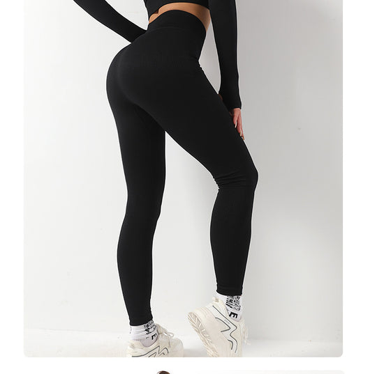 Conjunto de Yoga sin Costuras con Levantador de Caderas y Manga Larga - Image 9