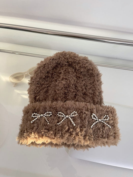 Gorro Tejido Cálido y Suave con Moño para Invierno - Image 7