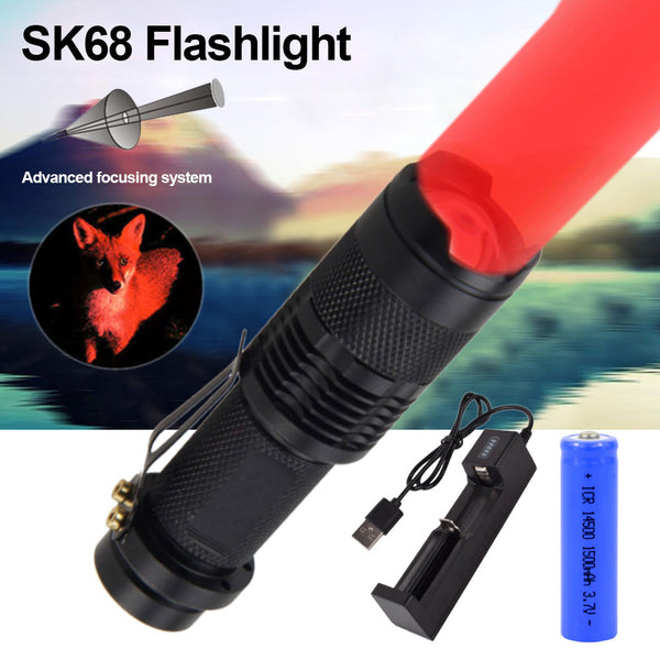 Linterna LED Multicolor con Zoom Telescópico Ajustable
