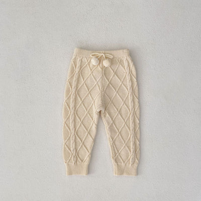 Pantalones Largos Tejidos con Patrón Rombo para Bebés Niños y Niñas - Image 7