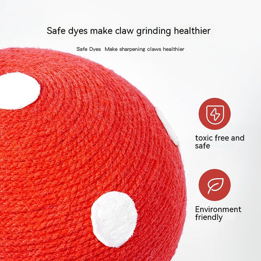 Rascador para Gatos Diseño Seta Rojo - Tabla de Rascar Interactiva - Image 2
