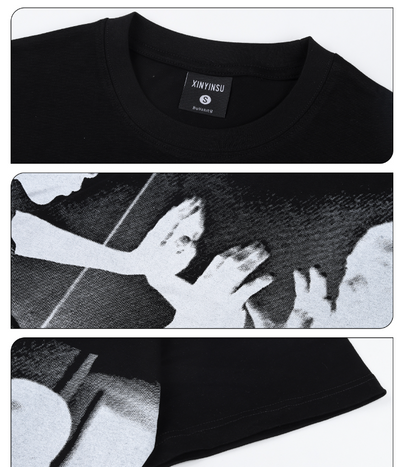 Playera Gráfica Reversible de Retrato con Letras para Hombre - Image 16
