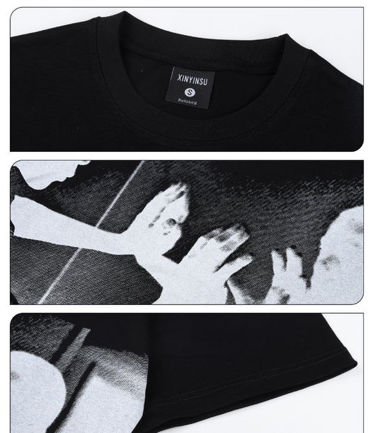 Playera Gráfica Reversible de Retrato con Letras para Hombre - Image 16