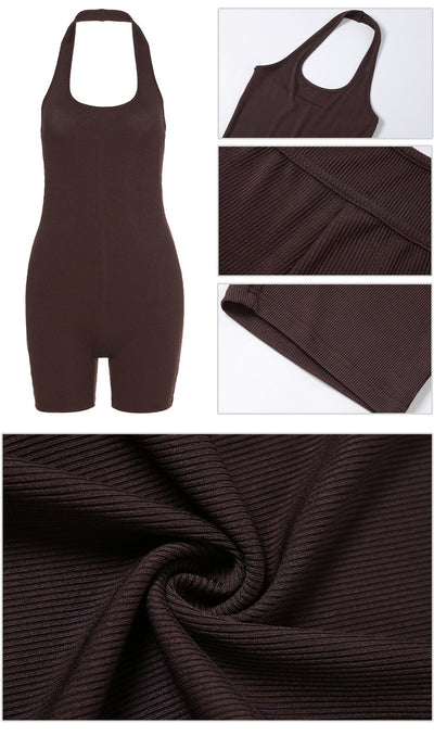 Enterizo Deportivo Ajustado sin Mangas para Mujer - Image 5