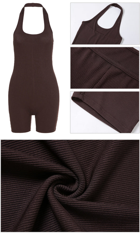 Enterizo Deportivo Ajustado sin Mangas para Mujer - Image 5