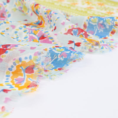Pañuelo Bohemio Patchwork Retro con Estampado de Cachemira - Image 28