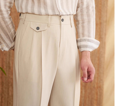 Pantalón Recto Cintura Alta Estilo Italiano - Image 16