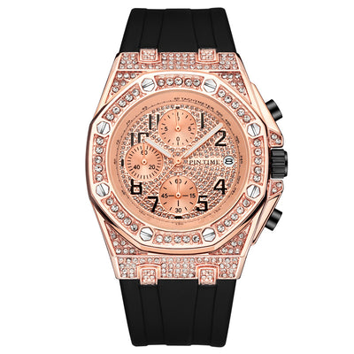 Reloj Cronógrafo de Lujo con Diamantes y Esfera Grande - Image 14
