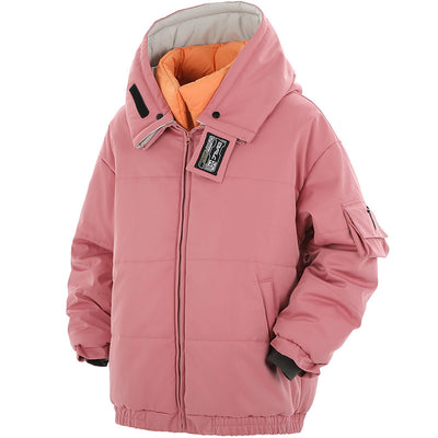 Chaqueta Abrigo Hombre Cuello Alto con Capucha Desmontable Algodón - Image 2