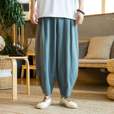 Pantalones Harem Japoneses Anchos Talla Grande para Hombre - Image 5