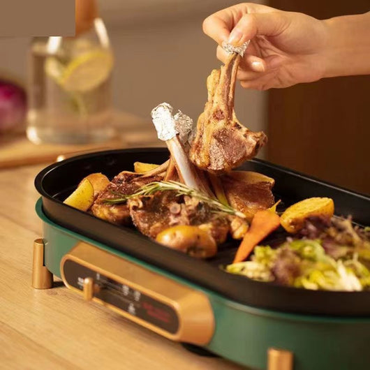 Sartén Eléctrica Multifuncional sin Humo - Parrilla y Olla Integrada