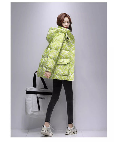 Chaqueta Acolchada de Algodón para Mujer - Largo Medio - Image 8