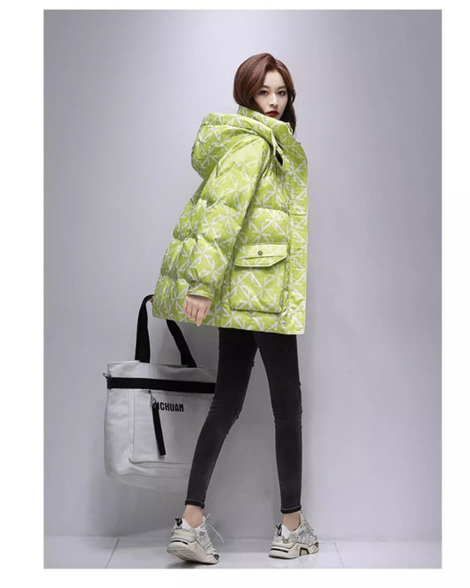 Chaqueta Acolchada de Algodón para Mujer - Largo Medio - Image 8