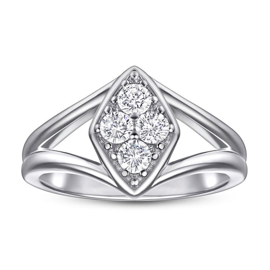 Anillo de Plata Esterlina para Mujer con Diamante - Diseño Nupcial - Image 7