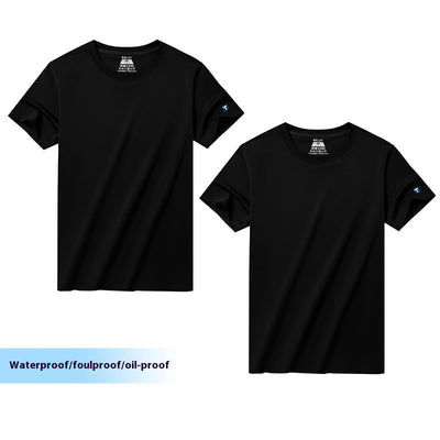 Camiseta Básica Antitinción de Algodón Xinjiang para Hombre - Image 13