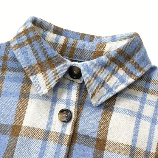 Camisa Casual de Cuadros Escoceses con Puños Reforzados - Image 12