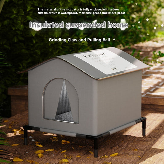 Casa Térmica Impermeable para Gatos Callejeros - Refugio de Invierno
