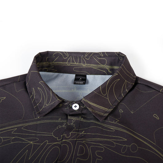 Camisa Suelta Estampada de Manga Corta para Hombre - Image 5