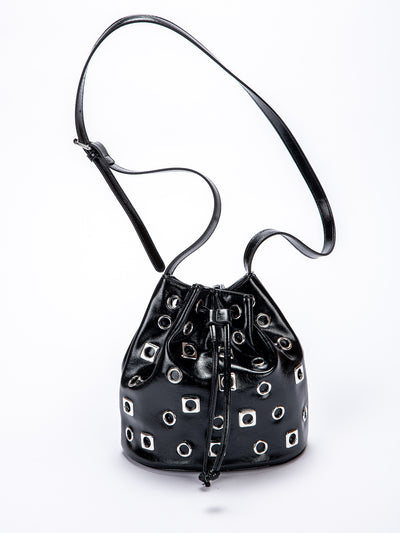 Bolso Bandolera Bucket con Remaches en Ante - Image 8