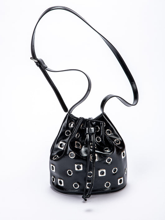 Bolso Bandolera Bucket con Remaches en Ante - Image 8