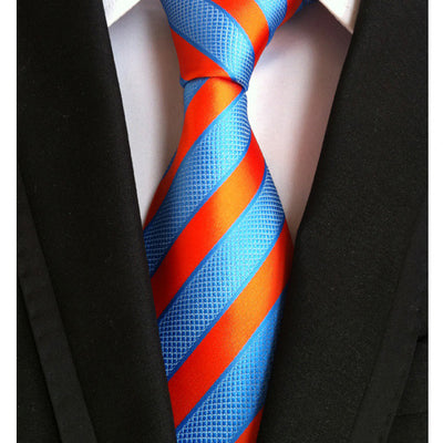 Corbata Ejecutiva de Seda Jacquard a Rayas Grandes - Image 18