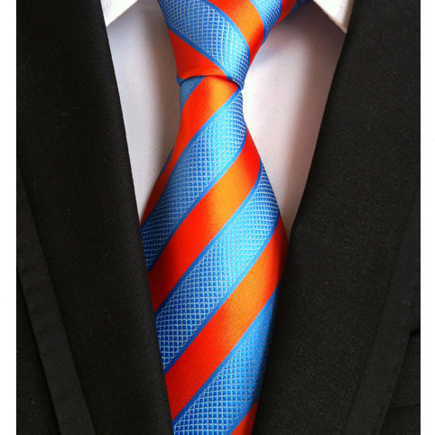 Corbata Ejecutiva de Seda Jacquard a Rayas Grandes - Image 18