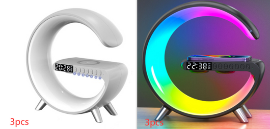 Lámpara LED Inteligente G con Altavoz Bluetooth, Cargador Inalámbrico y Control por App - Image 4