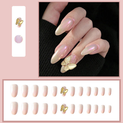 Uñas Postizas Decoradas con Lazo y Corona - Parches de Uñas Artísticas - Image 4