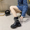 Botas Plataforma Tobilleras con Cadena de Perlas para Mujer