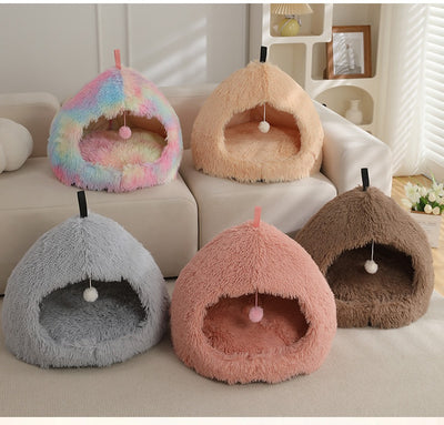 Cama Térmica Acogedora para Gatos - Nido Peluche Invierno - Image 14