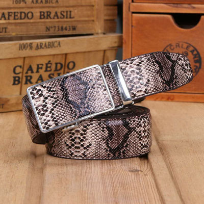 Cinturón de Cuero Vintage para Hombre con Hebilla Automática - Image 7