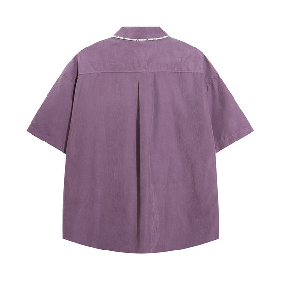 Camisa Suelta Manga Corta Estilo Urbano