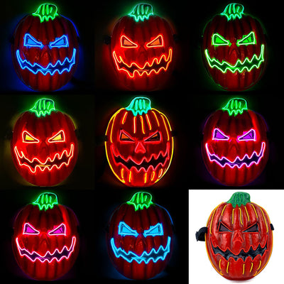 Calabaza Luminosa LED para Fiestas de Halloween - Cabeza de Terror Brillante - Image 16