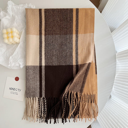 Chal Pashmina Escocés con Borlas para Mujer - Tejido Grueso y Cálido - Image 8